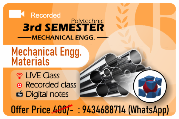 MECHANICAL 3rd SEM : Engineering Materials